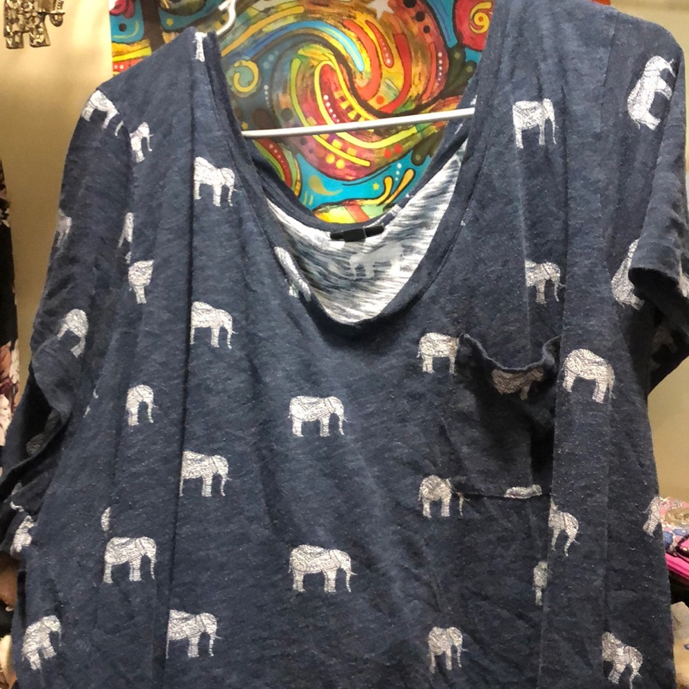 Torrid navy blue elephant t-shirt